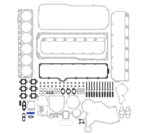 Комплект прокладок верха двигателя JOHN DEERE 6090 RE528402