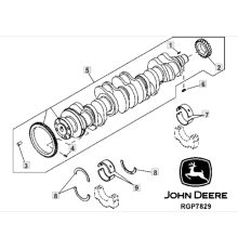 Коленвал JOHN DEERE 6081 6 цилиндров RE534314