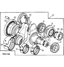 Коленвал JOHN DEERE 4 цилиндра нос-79mm RE54883
