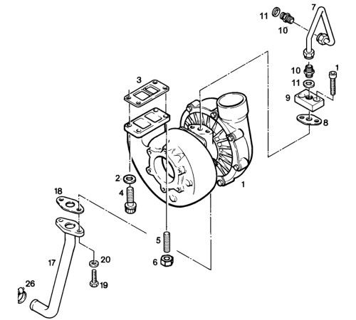 Турбокомпрессор Liebherr LTM 1050 (5700330) K29