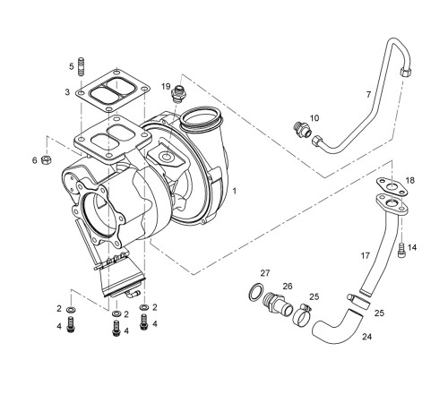 Турбокомпрессор Liebherr LTM 1400, 1500 10123120, 1021846 K29