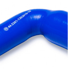 Патрубок радиатора ниж. угловой (L=90х120, d=38х52) силикон (44.5301-1303010-10) МД