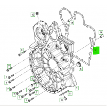 Прокладка крышки картера маховика LIEBHERR D9508, D9512