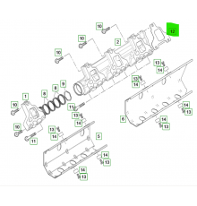 Прокладка коллектора выпускного Liebherr D9508/D9512