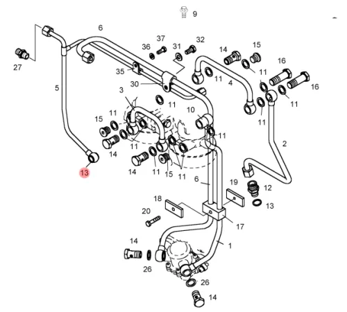 Шайба медная Liebherr (7101030)