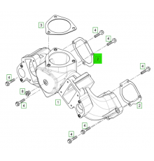 Прокладка впускного коллектора концевая LIEBHERR D9508 / D9512