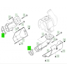 Прокладка выпускного коллектора LIEBHERR D9508, D9512