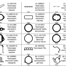 К-кт прокладок для дв. ЗМЗ-53 (паронит) МД
