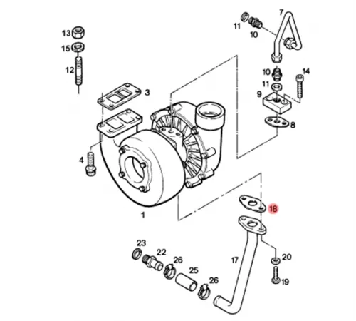Прокладка маслослива тубины LIEBHERR (9268131)