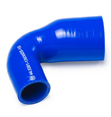 Патрубок радиатора верх. угловой (L=100х85, d=38х52) силикон (44.5301-1303025-10) МД