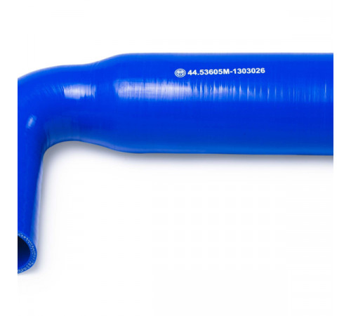 Патрубок радиатора ниж. угловой (L=270х132, d=60х48) силикон (44.53605М-1303026) МД