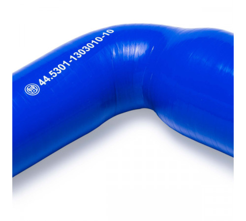 Патрубок радиатора ниж. угловой (L=90х120, d=38х52) силикон (44.5301-1303010-10) МД