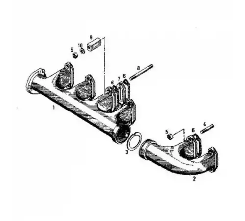deutz/коллекторы Дойц (артикул 02162000+02161907)